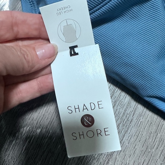 Shade & Shore Blue One Piece Swimsuit NWT - Picture 8 of 10
